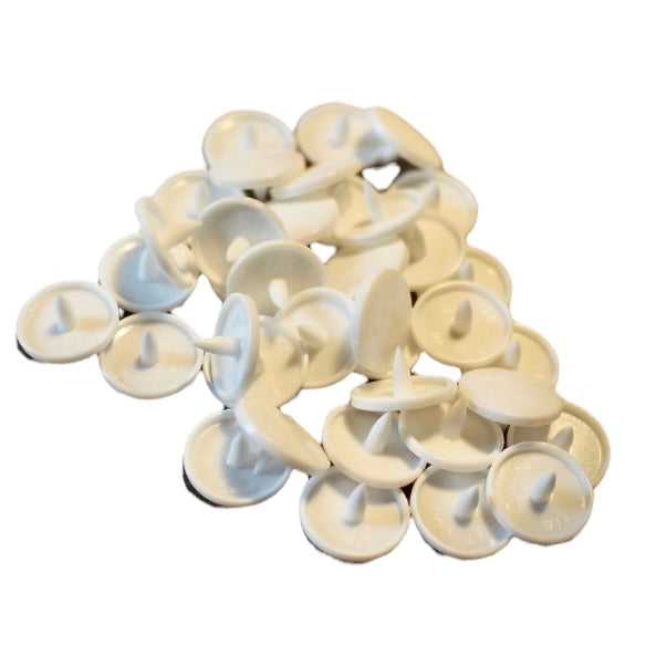 B3 - Hvid - Plastikknapper