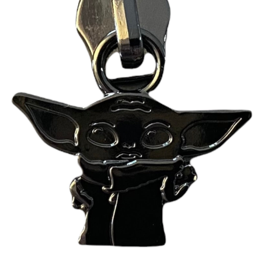 Baby Yoda mørk metal lynlåsskyder
